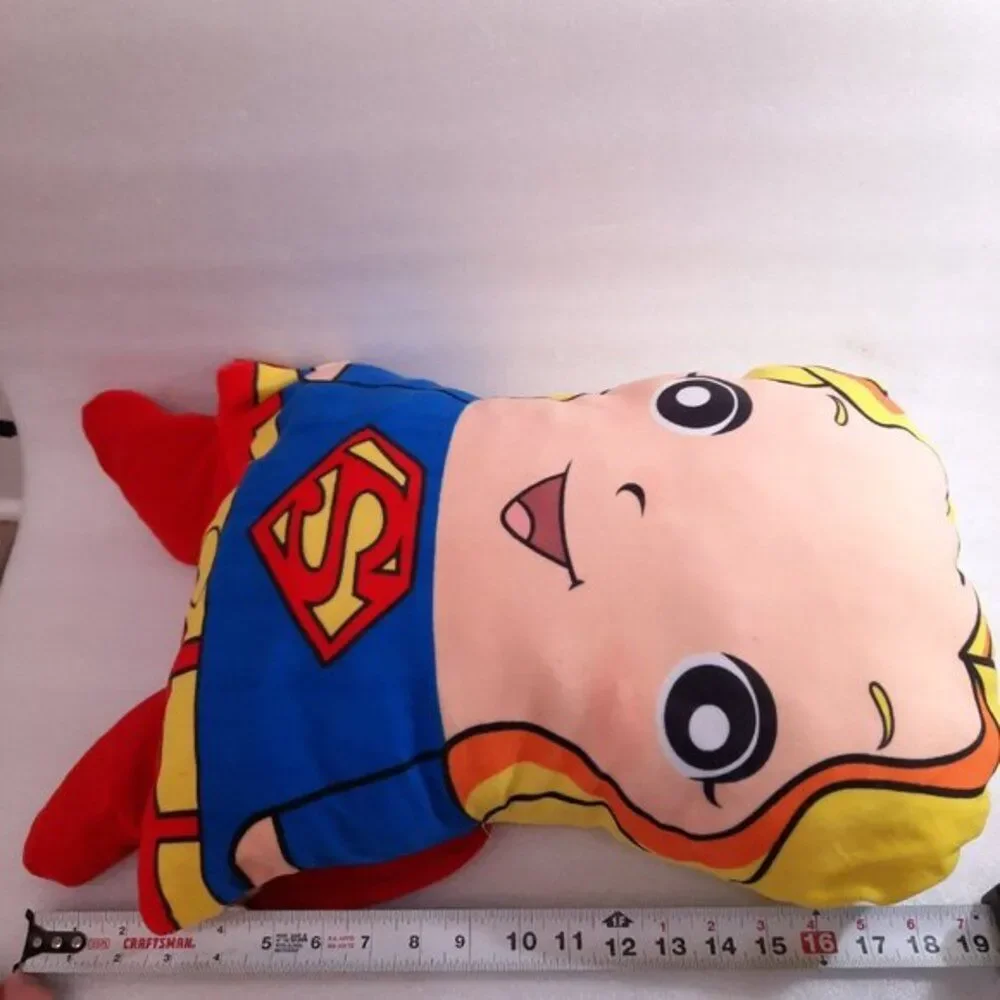 Six‎ Flags Supergirl Pillow Plush Super Girl Woman Comic TV Movie Toy Doll RARE